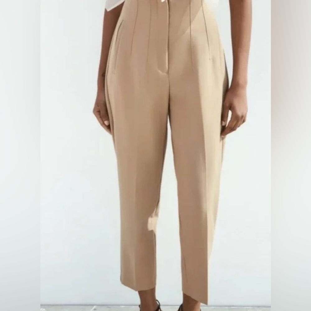 Zara Tan Straight Leg Pants